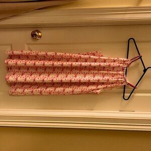 Pink and white dragonfly dress